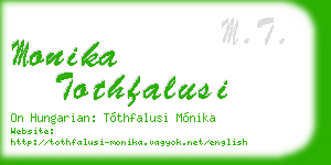 monika tothfalusi business card
